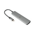 Replikator portów Xtorm USB-C Hub 4-in-1 (pleciony kabel) szary - 1367393