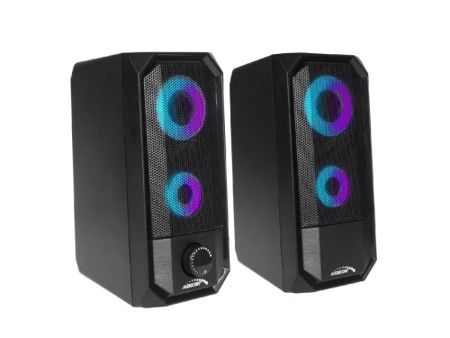 Głośniki Audiocore AC845 komputerowe bluetooth 4.2, 3.5mm mini jack, USB 5v czarne moc 10W - sterowanie dotykowe - 781955