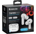 Słuchawki z mikrofonem Defender TWINS 903 bezprzewodowe Bluetooth białe - 1011192