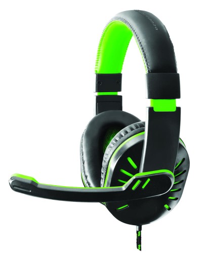 Słuchawki z mikrofonem Esperanza Crow Gaming czarno-zielone - 1067999