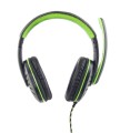 Słuchawki z mikrofonem Esperanza Crow Gaming czarno-zielone - 1068001