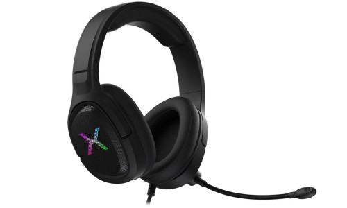 Słuchawki z mikrofonem KRUX Popz RGB czarne - 1030320