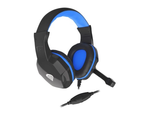 Słuchawki z mikrofonem Genesis Argon 100 Gaming czarno-niebieskie - 1176037