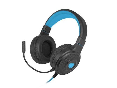 Słuchawki z mikrofonem Fury Warhawk podświetlenie RGB Gaming czarno-niebieskie - 785424