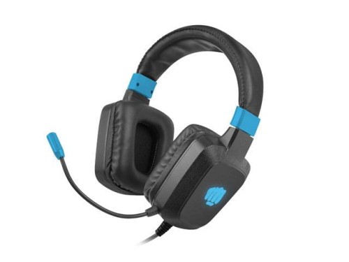 Słuchawki z mikrofonem Fury Raptor Gaming podświetlenie RGB czarno-niebieskie - 785263