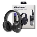 Słuchawki z mikrofonem Qoltec bezprzewodowe nauszne | BT |Super Bass Dynamic | Czarne - 892064