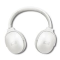 Słuchawki z mikrofonem Qoltec bezprzewodowe nauszne | BT |Super Bass Dynamic | Białe perłowe - 892042