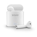 Słuchawki bezprzewodowe z mikrofonem Savio TWS-01 Bluetooth białe - 1192721
