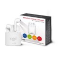 Słuchawki bezprzewodowe z mikrofonem Savio TWS-01 Bluetooth białe - 1010874