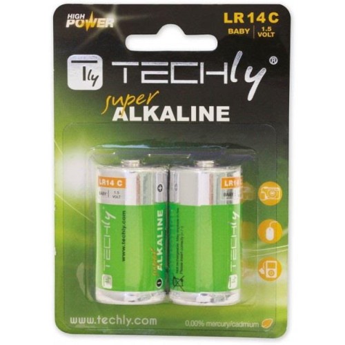 Baterie alkaliczne Techly 1,5V C R14, 2szt. - 969710