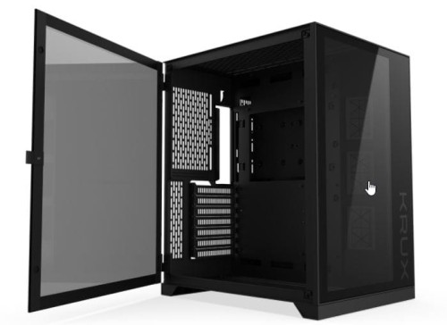 Obudowa KRUX Anta ATX, 2 okna, bez zasilacza, czarna - 952334