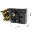 Zasilacz ATX Qoltec 1250W | 80 Plus Gold | Bitcoin Miner - 1371301