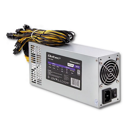 Zasilacz PCI-E Qoltec 1850W | 80 Plus Platinum | Gaming Miner - 1134796