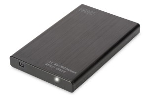 Obudowa DIGITUS USB 2.0 na dysk SSD/HDD 2.5" SATA II, 9.5/7.5 mm, aluminiowa