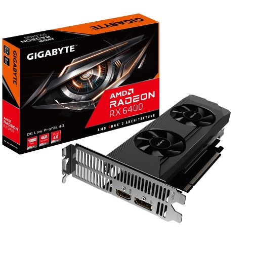 Karta VGA Gigabyte Radeon RX 6400 D6 LOW PROFILE 4G 4GB GDDR6 64bit HDMI DP PCIe4.0 - 1152505
