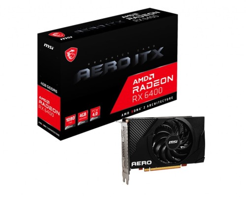 Karta VGA MSI Radeon™ RX 6400 AERO ITX 4G 4GB GDDR6 64bit HDMI+DP PCIe4.0 - 1133209