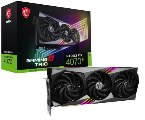 Karta VGA MSI GeForce RTX 4070 Ti GAMING X TRIO 12G 12GB GDDR6X 192-bit HDMI+3xDP - 1325787