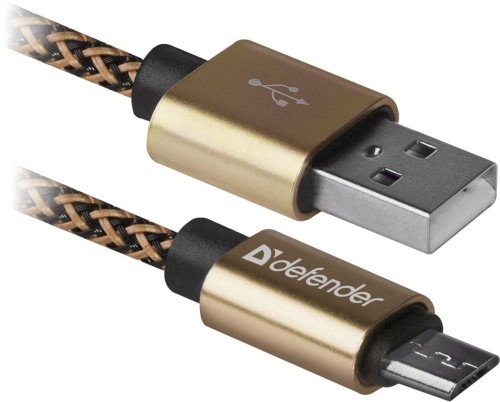 Kabel USB Defender AM-micro BM 1m 2.1A złoty - 1376981