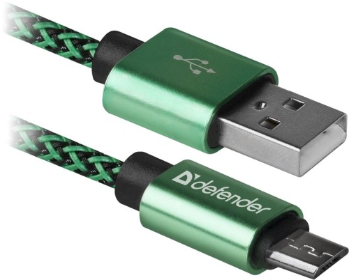 Kabel USB Defender AM-micro BM 1m 2,1A zielony - 1376994