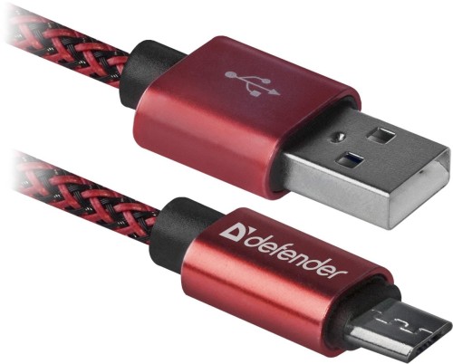 Kabel USB Defender AM-micro BM 1m 2,1A czerwony - 1376996