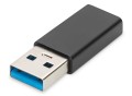 Adapter DIGITUS USB 3.0 HighSpeed Typ USB C/USB A M/Ż czarny - 1377022