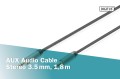 Kabel połączeniowy audio DIGITUS PREMIUM MiniJack Stereo Typ 3.5mm/3.5mm M/M nylon 1,8m - 1377171