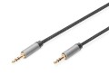Kabel połączeniowy audio DIGITUS PREMIUM MiniJack Stereo Typ 3.5mm/3.5mm M/M nylon 1,8m - 1184751
