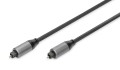 Kabel audio DIGITUS PREMIUM optyczny Toslink 2.2mm/Toslink 2.2mm M/M nylon aluminium 2m - 1184757