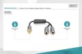 Kabel adapter headset DIGITUS PREMIUM MiniJack 3,5mm /2x 3,5mm MiniJack M/Ż nylon 0,2m - 1377193