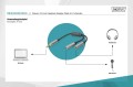 Kabel adapter headset DIGITUS PREMIUM MiniJack 3,5mm /2x 3,5mm MiniJack M/Ż nylon 0,2m - 1377194