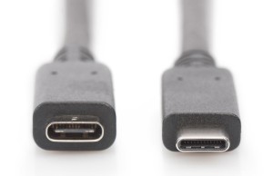 Kabel DIGITUS USB 2.0 HighSpeed Typ USB C/USB C M/Ż PD, czarny, 1,5m