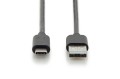 Kabel USB 2.0 DIGITUS HighSpeed Typ USB C/A M/M czarny 3m - 1377212