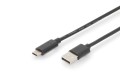 Kabel USB 2.0 DIGITUS HighSpeed Typ USB C/A M/M czarny 3m - 971865