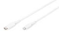 Kabel DIGITUS do transmisji danych/ładowania USB-C/Lightning MFI 1m biały - 971880
