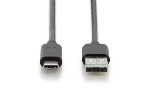 Kabel USB 2.0 DIGITUS HighSpeed Typ USB C/A M/M czarny 4m - 1377217