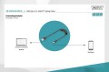 Kabel USB 2.0 DIGITUS spiralny USB A/USB C, PD 60W, czarny, max. 1m - 1377249