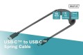 Kabel USB 2.0 DIGITUS spiralny USB C/USB C, PD 60W, czarny, max. 1m - 1377254