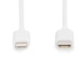 Kabel DIGITUS do transmisji danych/ładowania USB-C/Lightning MFI 2m biały - 1377266