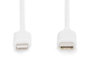 Kabel DIGITUS do transmisji danych/ładowania USB-C/Lightning MFI 2m biały