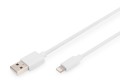 Kabel DIGITUS do transmisji danych/ładowania USB-A/Lightning MFI 2m biały - 1184599