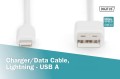Kabel DIGITUS do transmisji danych/ładowania USB-A/Lightning MFI 0,15m biały - 1377277