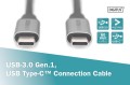 Kabel USB 3.0 DIGITUS PREMIUM 60W/5Gbps Typ USB C/USB C M/M czarny 1m - 1377280