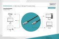 Kabel USB 3.0 DIGITUS PREMIUM 60W/5Gbps Typ USB C/USB C M/M czarny 0,5m - 1377288