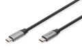 Kabel USB 3.0 DIGITUS PREMIUM 60W/5Gbps Typ USB C/USB C M/M czarny 0,5m - 1184604