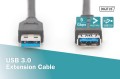 Kabel przedłużający DIGITUS USB 3.1 Gen.1 SuperSpeed 5Gbps Typ USB A/USB A M/Ż czarny 3m - 1377290