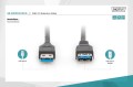 Kabel przedłużający DIGITUS USB 3.1 Gen.1 SuperSpeed 5Gbps Typ USB A/USB A M/Ż czarny 3m - 1377291