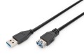 Kabel przedłużający DIGITUS USB 3.1 Gen.1 SuperSpeed 5Gbps Typ USB A/USB A M/Ż czarny 1,8m - 1302220