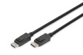 Kabel DisplayPort DIGITUS z zatrzaskami 8K 30Hz UHD Typ DP/DP M/M czarny 2m - 971939