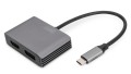 Kabel adapter graficzny DIGITUS USB Typ C na DisplayPort/HDMI 4K 30Hz UHD 0,2m - 1155368