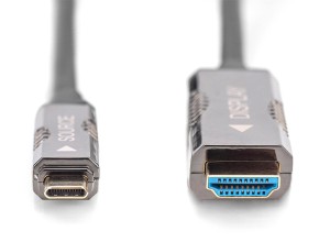 Kabel adapter DIGITUS hybrydowy AOC USB Typ C na HDMI 4K 60Hz 10m